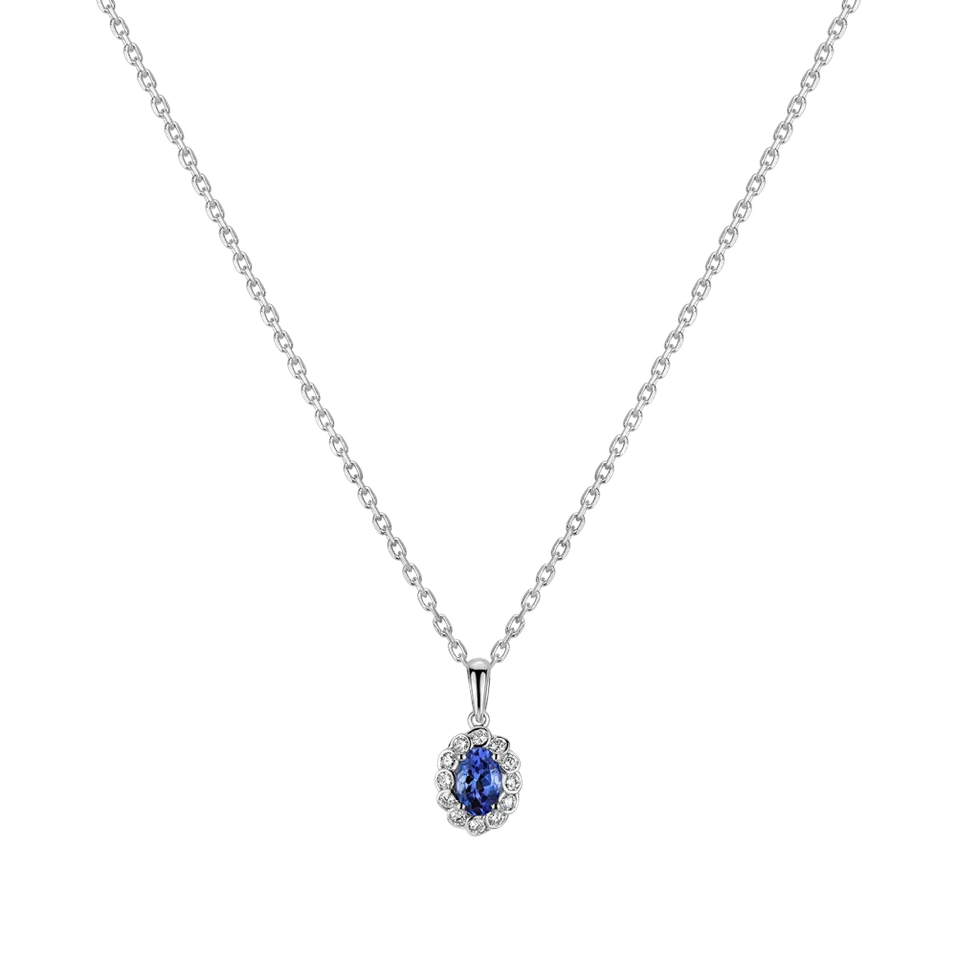 Přívěsok s tanzanitom a diamantmi Glamour Princess