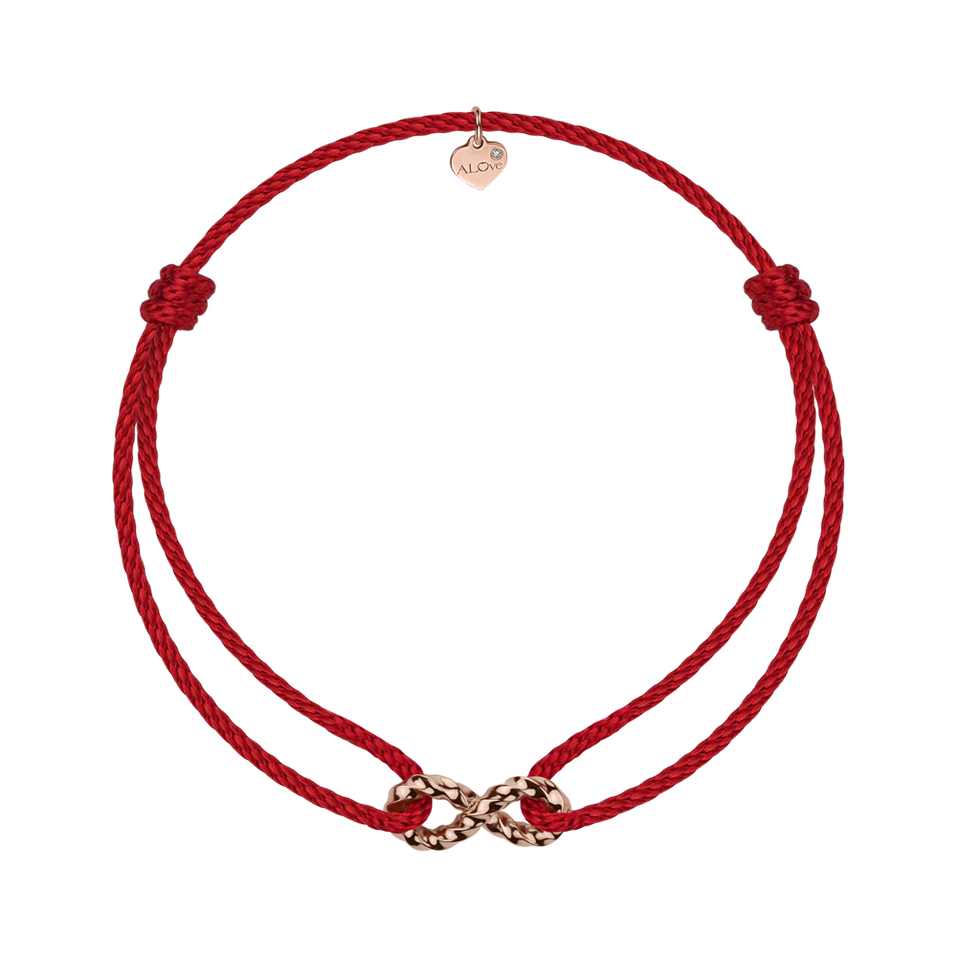 Diamantový náramok so šnúrkou Infinite life