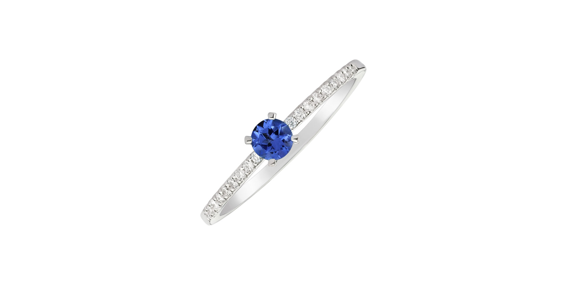 Prsteň s tanzanitom a diamantmi Gem Simplicity