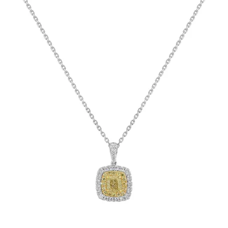 Přívěsok s bielymi a žltými diamantmi Bright Feeling