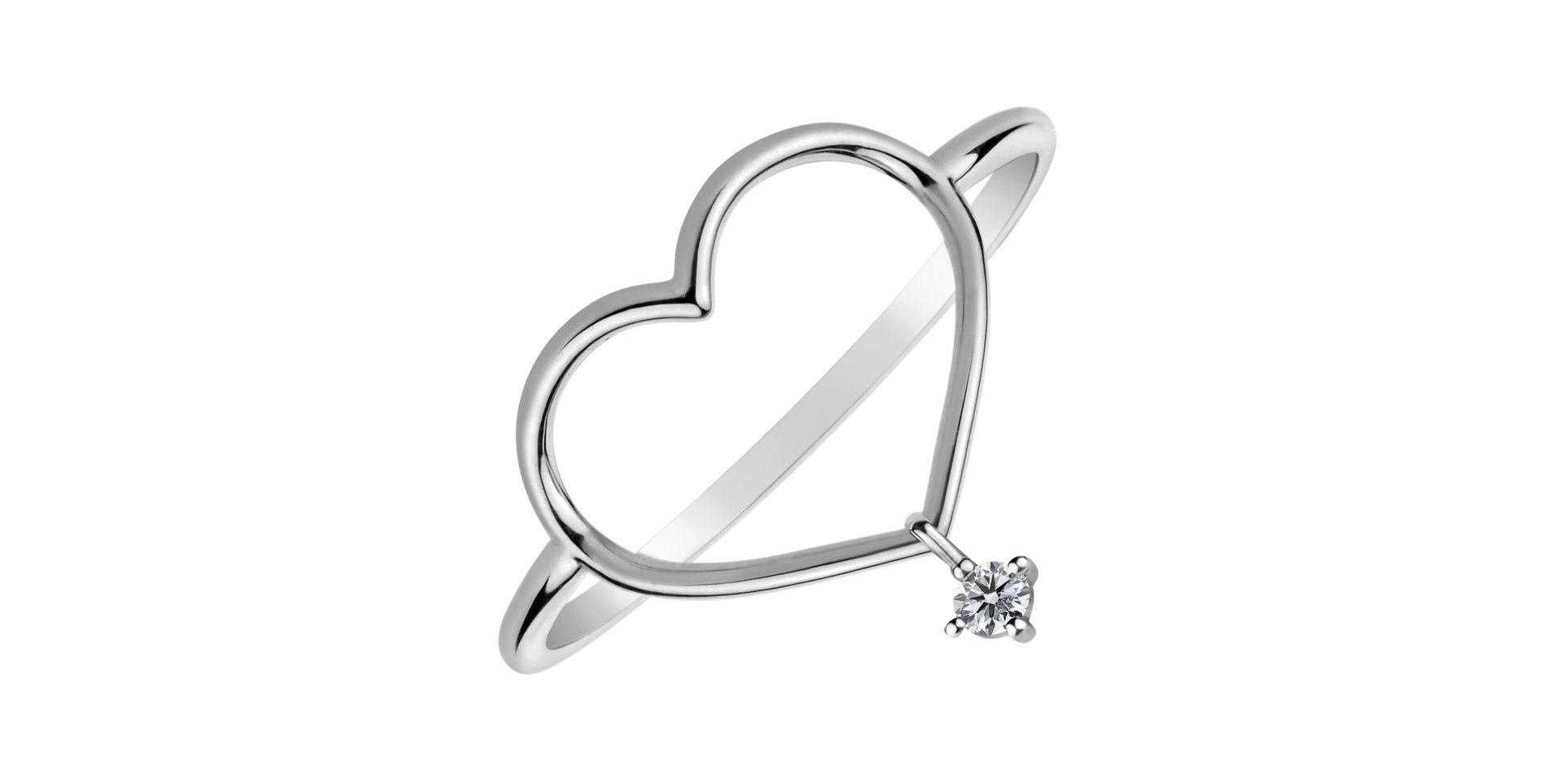 Prsteň s diamantom Mellow Heart