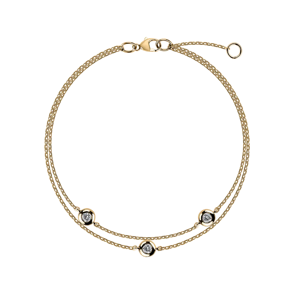 Náramok s diamantmi Triple Dots