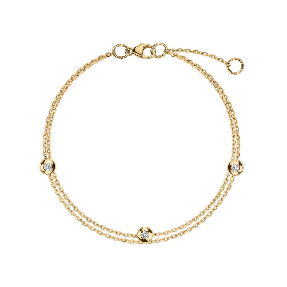 Náramok s diamantmi Double Dots