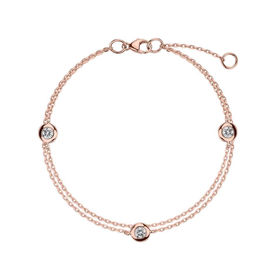 Náramok s diamantmi Triple Dots