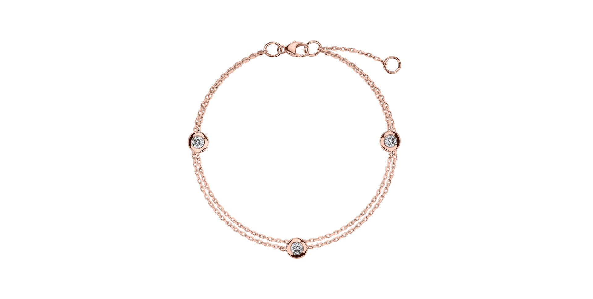 Náramok s diamantmi Double Dots