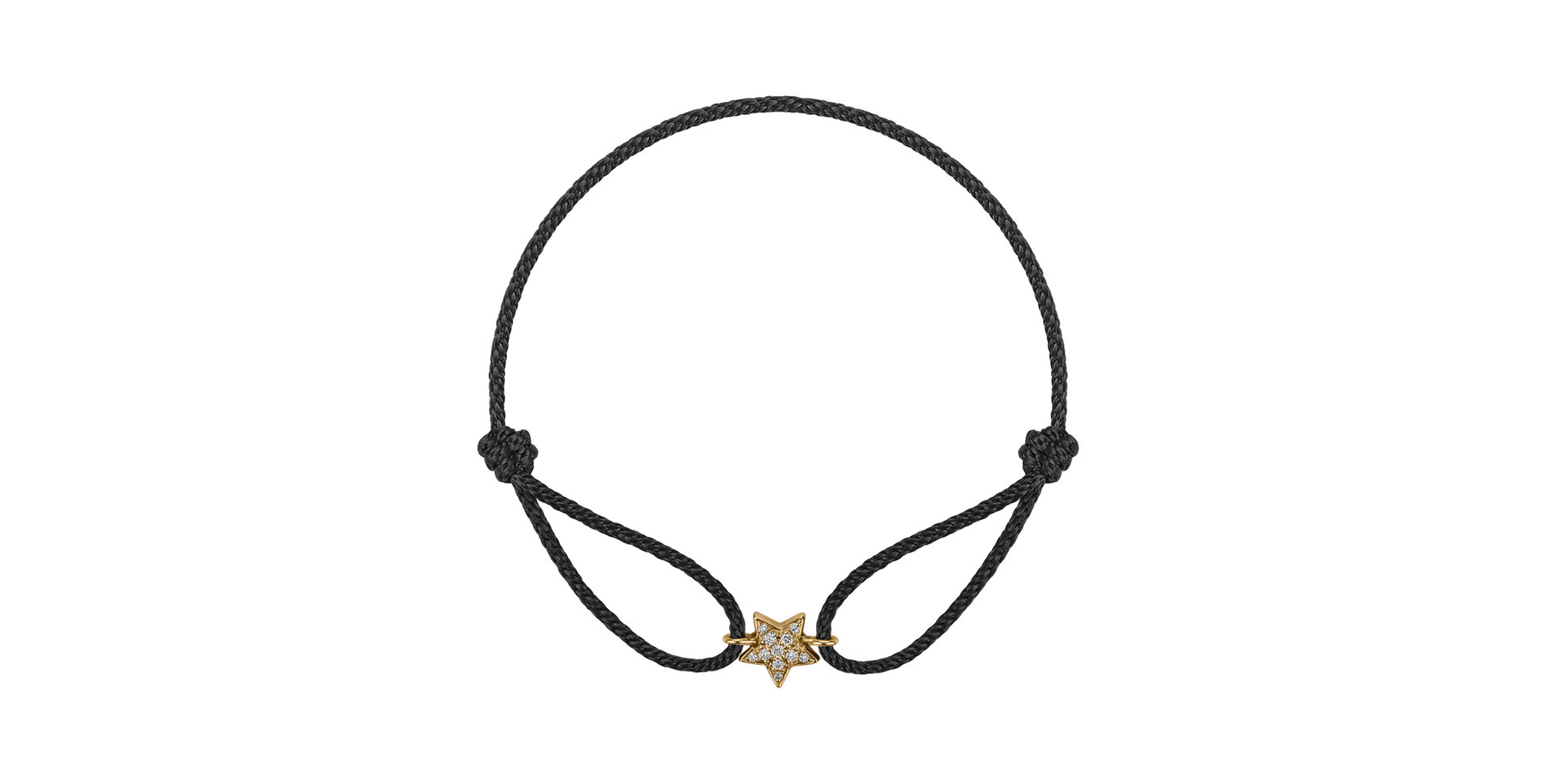 Diamantový náramok so šnúrkou Adorable Star