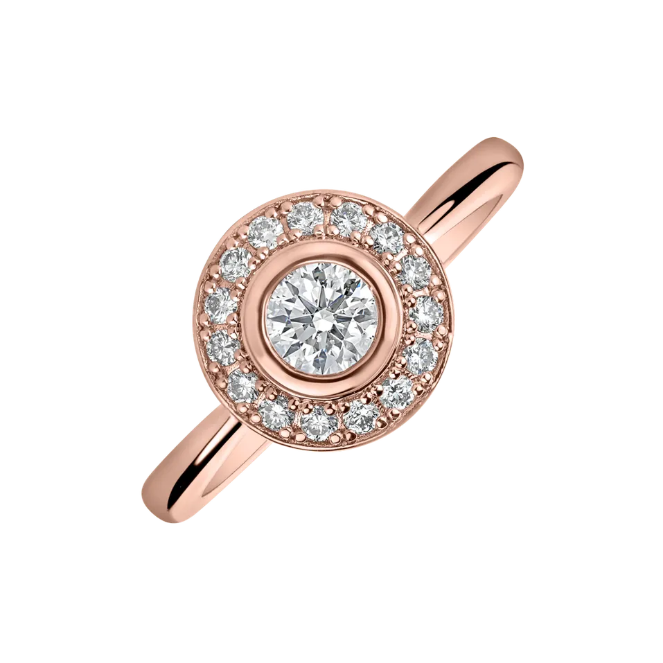 Prsteň s diamantmi Sun Highness