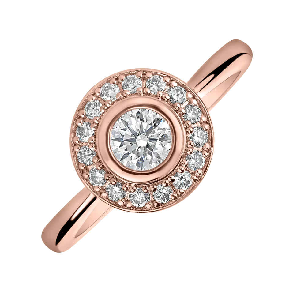Prsteň s diamantmi Sun Highness
