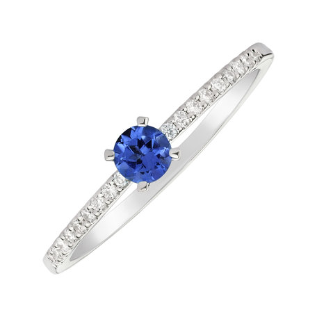 Prsteň s tanzanitom a diamantmi Gem Simplicity