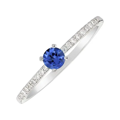 Prsteň s tanzanitom a diamantmi Gem Simplicity