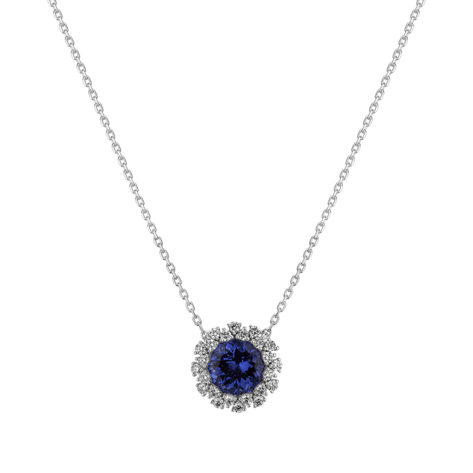 Náhrdelník s tanzanitom a diamantmi Sacred Monarchy