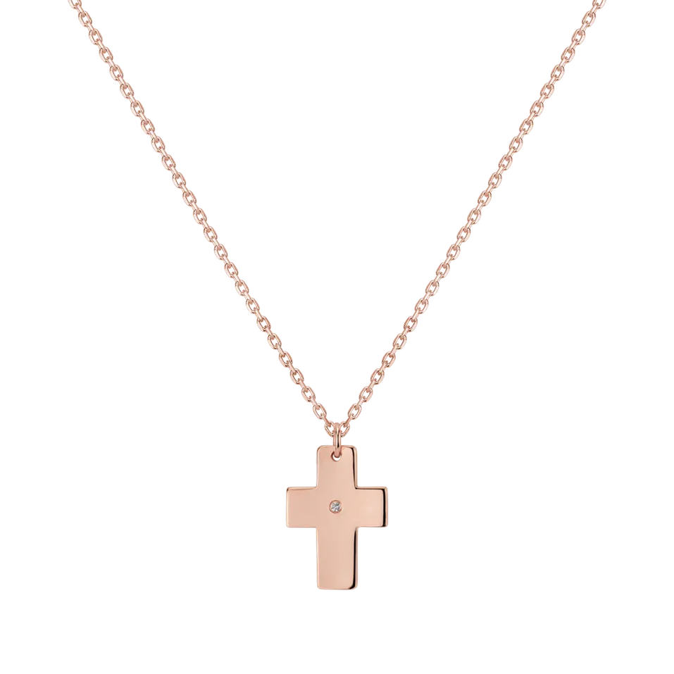 Náhrdelník s diamantom Cross of Confession