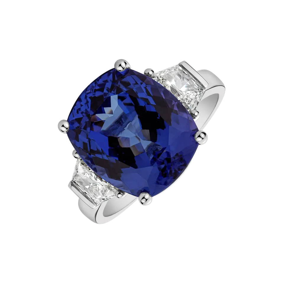 Prsteň s tanzanitom a diamantmi Lady Tanzanite