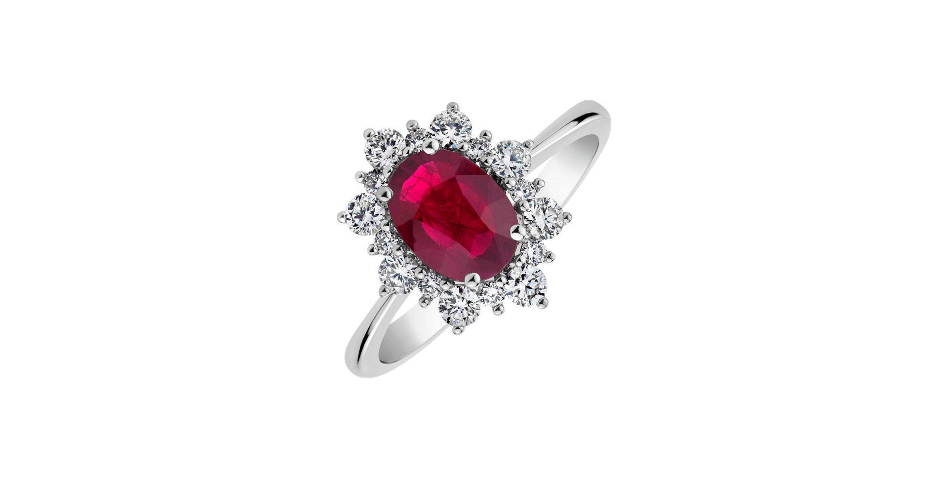 Prsteň s rubínom a diamantmi Princess Gem