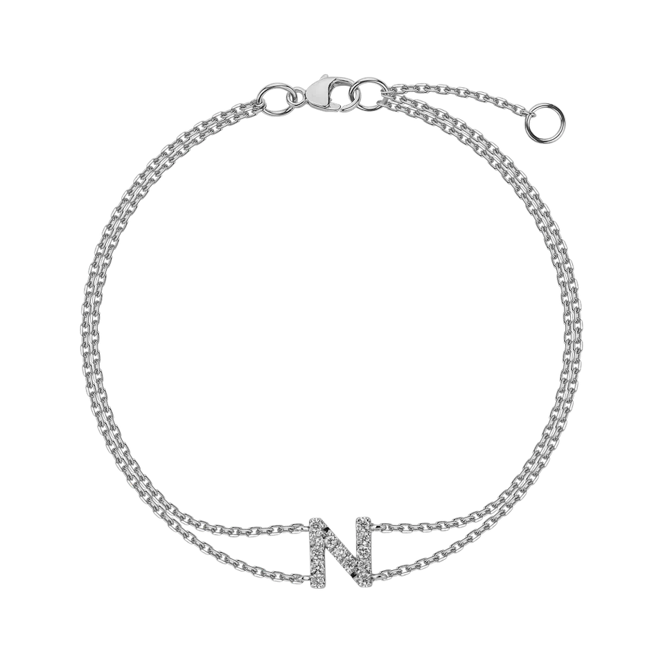 Náramok s diamantmi Alphabet Constellations