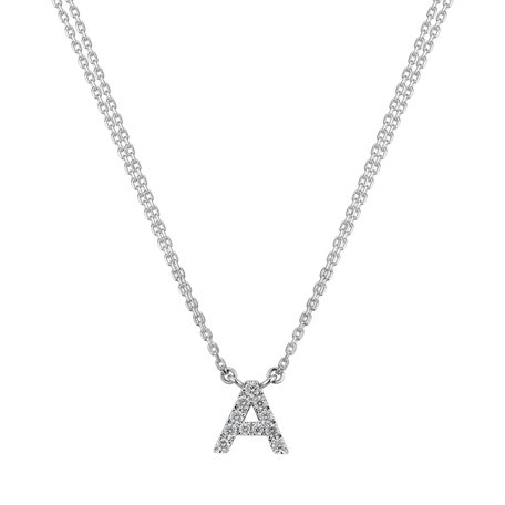Náhrdelník s diamantmi Shiny Alphabet