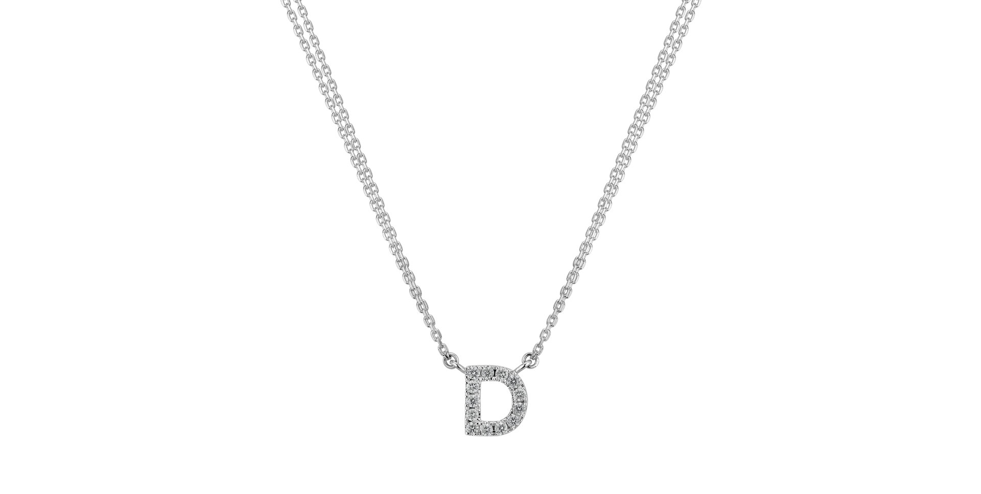 Náhrdelník s diamantmi Shiny Alphabet