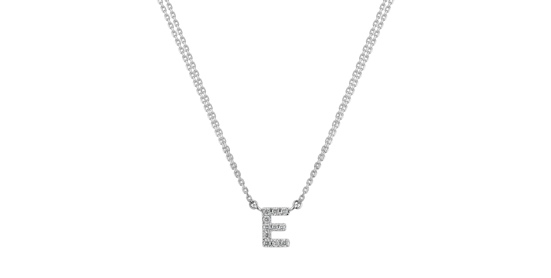 Náhrdelník s diamantmi Shiny Alphabet
