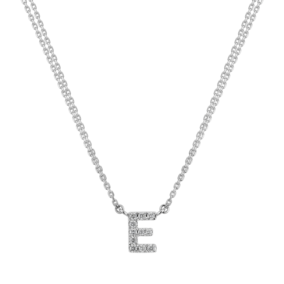 Náhrdelník s diamantmi Shiny Alphabet