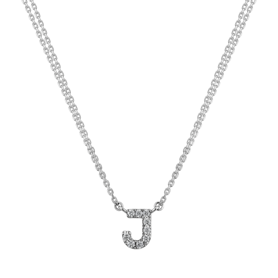 Náhrdelník s diamantmi Shiny Alphabet