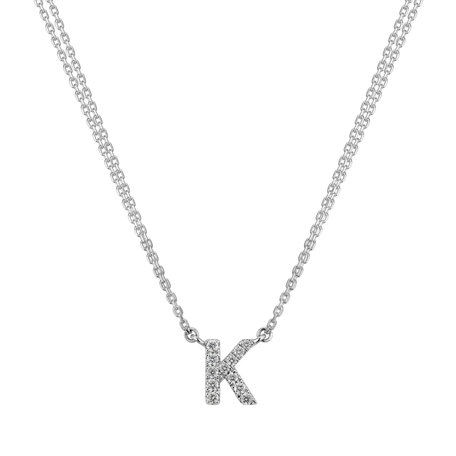 Náhrdelník s diamantmi Shiny Alphabet