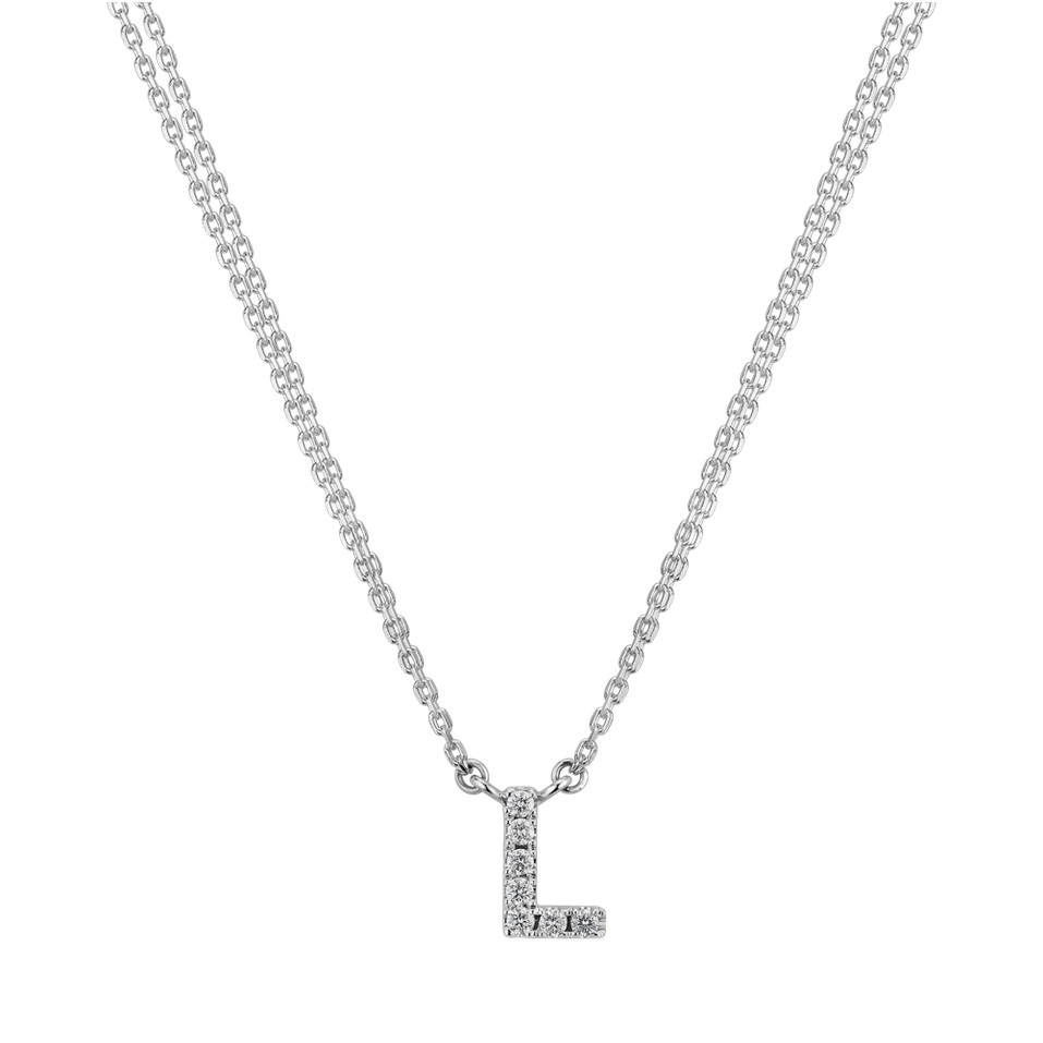 Náhrdelník s diamantmi Shiny Alphabet