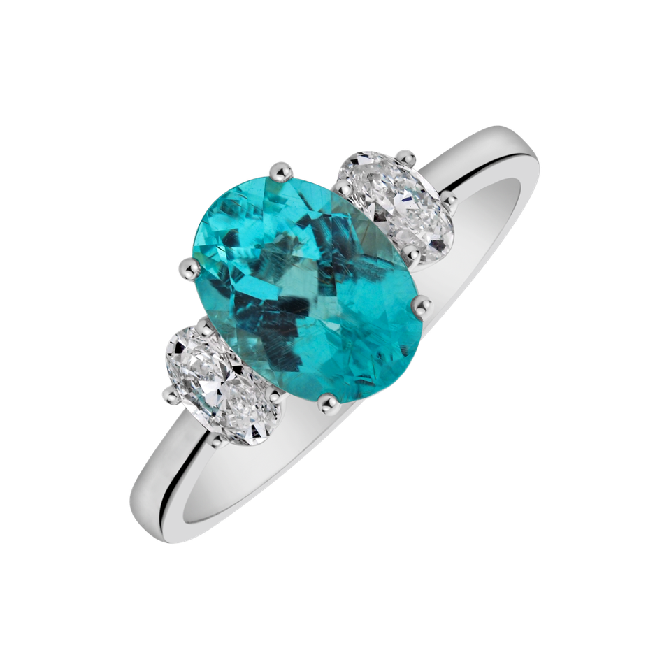 Prsteň s paraibou a diamantmi The Marvelous