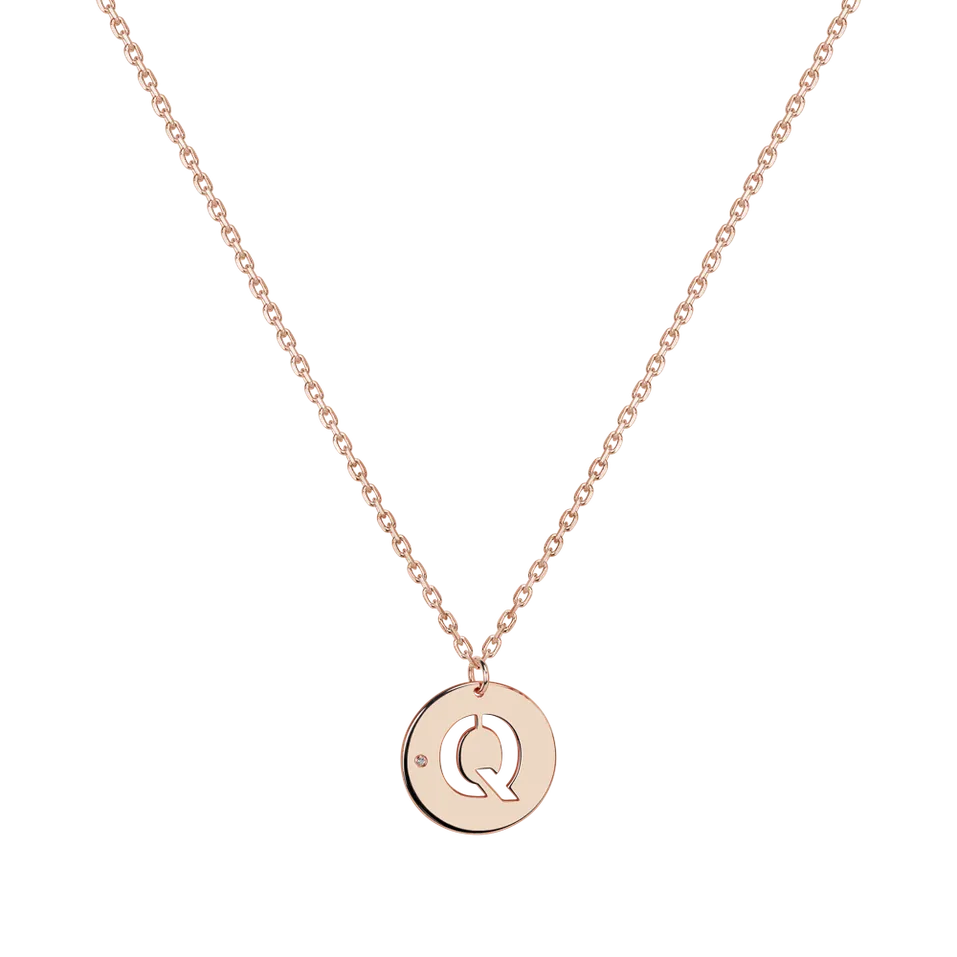 Náhrdelník s diamantom Cut Coins Q