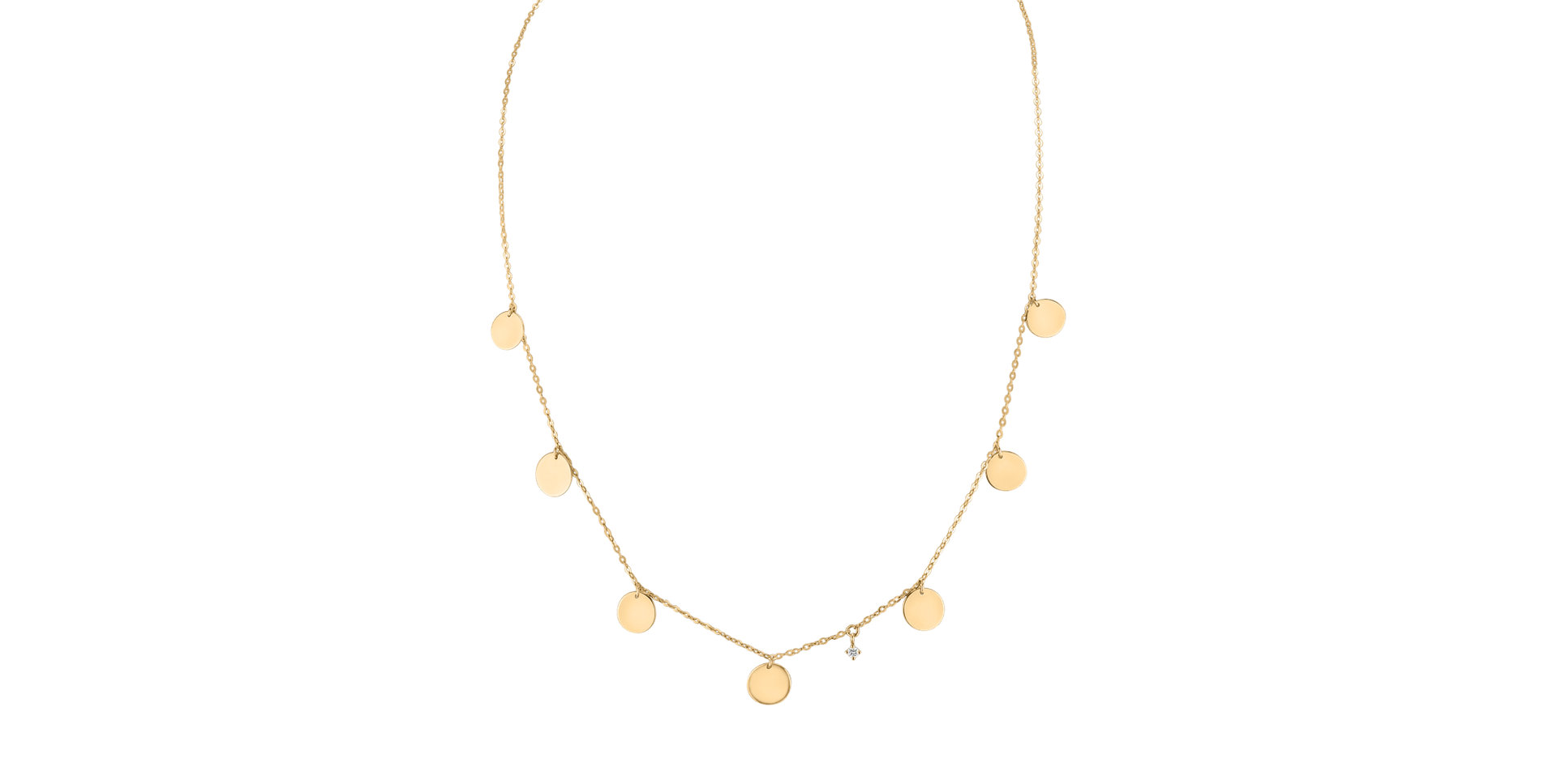 Náhrdelník s diamantom Circles of Passion