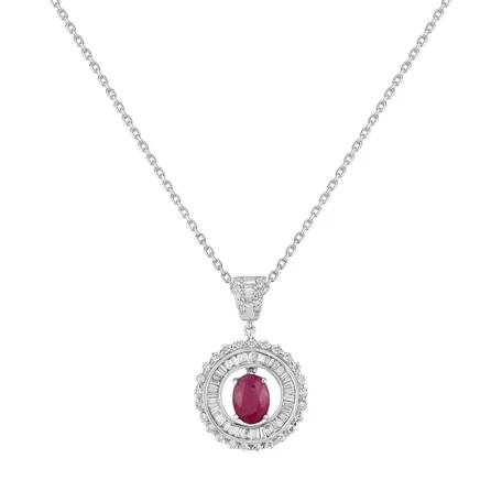 Přívěsok s rubínom a diamantmi Miracle Flame