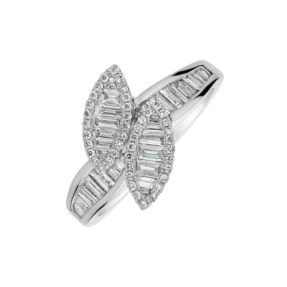Prsteň s diamantmi Glossy Wings