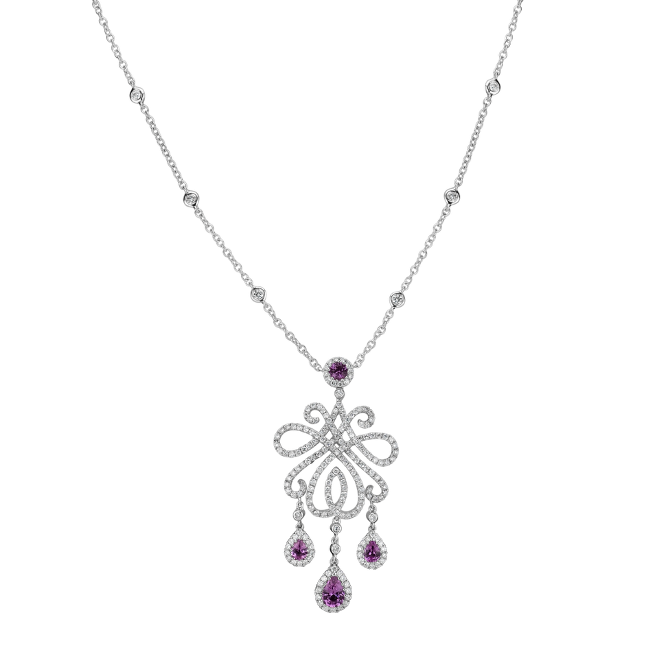 Náhrdelník s diamantmi a zafírmi Originela