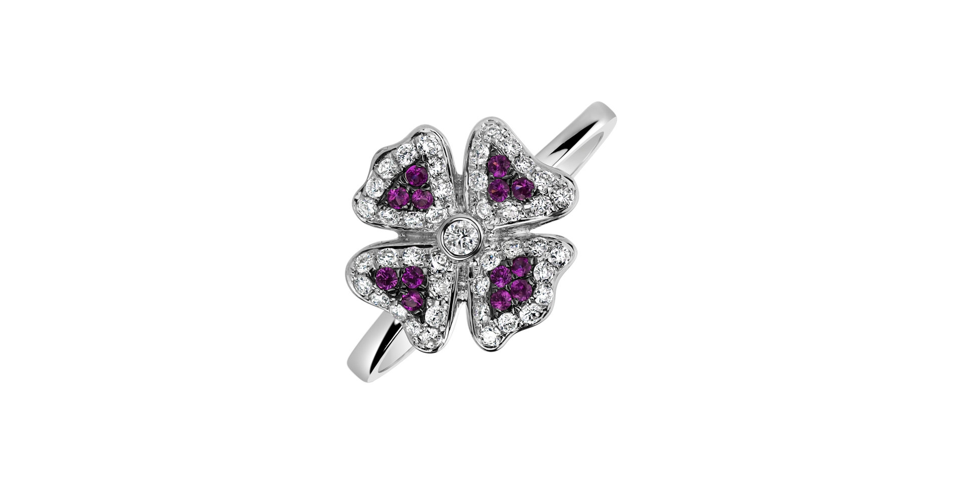 Prsteň s diamantmi a zafírmi Mystic Flower