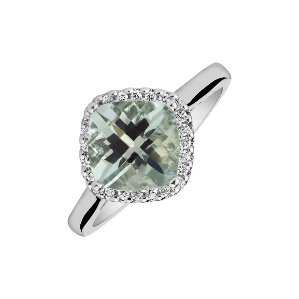 Prsteň s ametystom a diamantmi Marin