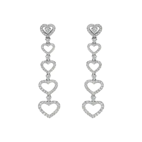Náušnice s diamantmi Hearts Halliday