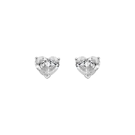 Náušnice s diamantmi Cold Heart