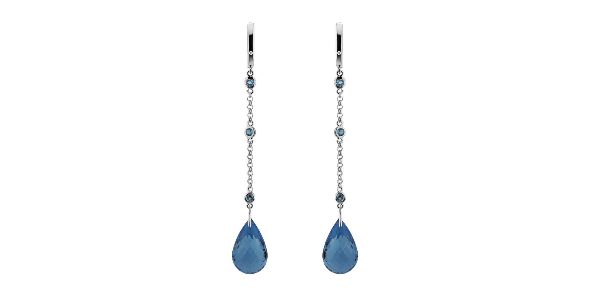 Náušnice s topásmi a diamantmi Tarquinia