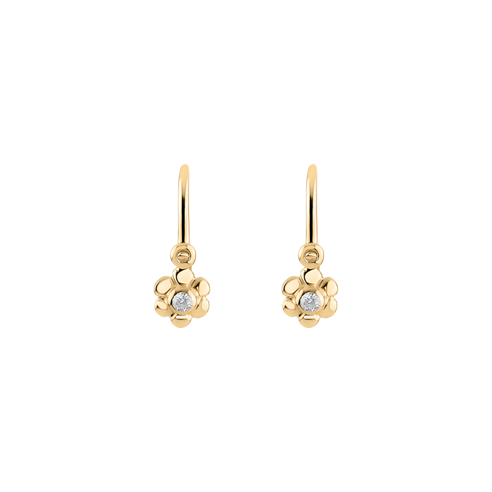 Detské náušnice s diamantom Garden Fairy