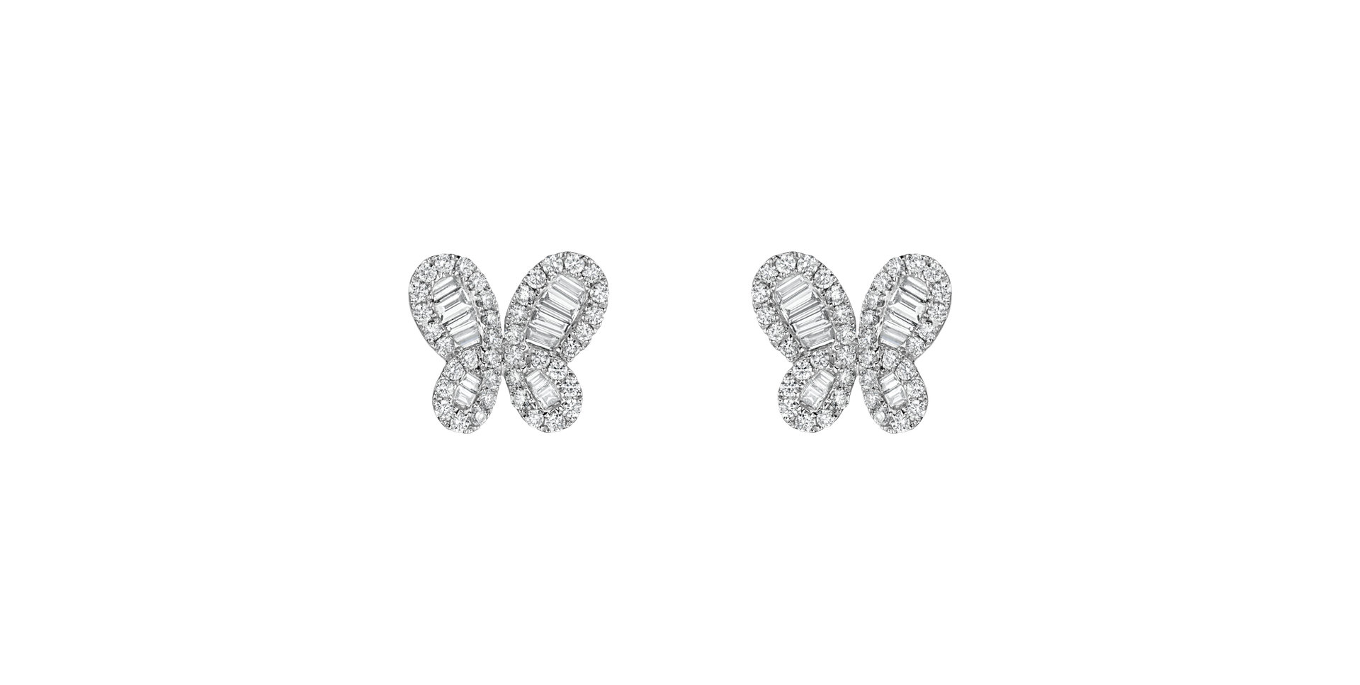Náušnice s diamantmi Godiva Butterfly