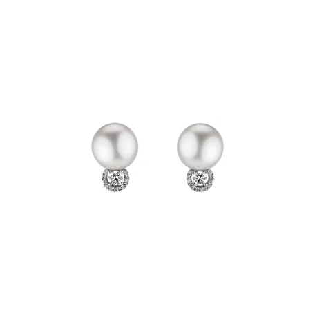Náušnice s perlou a diamantmi Ocean Pearl Glory