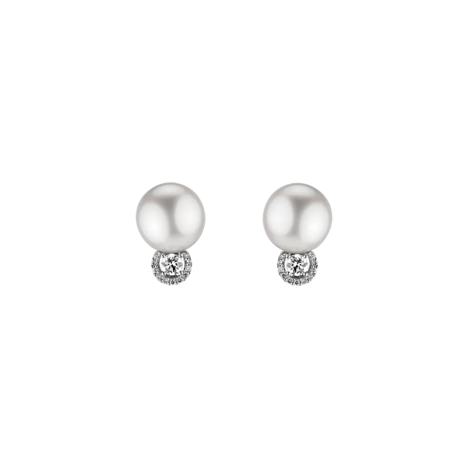 Náušnice s perlou a diamantmi Ocean Pearl Glory