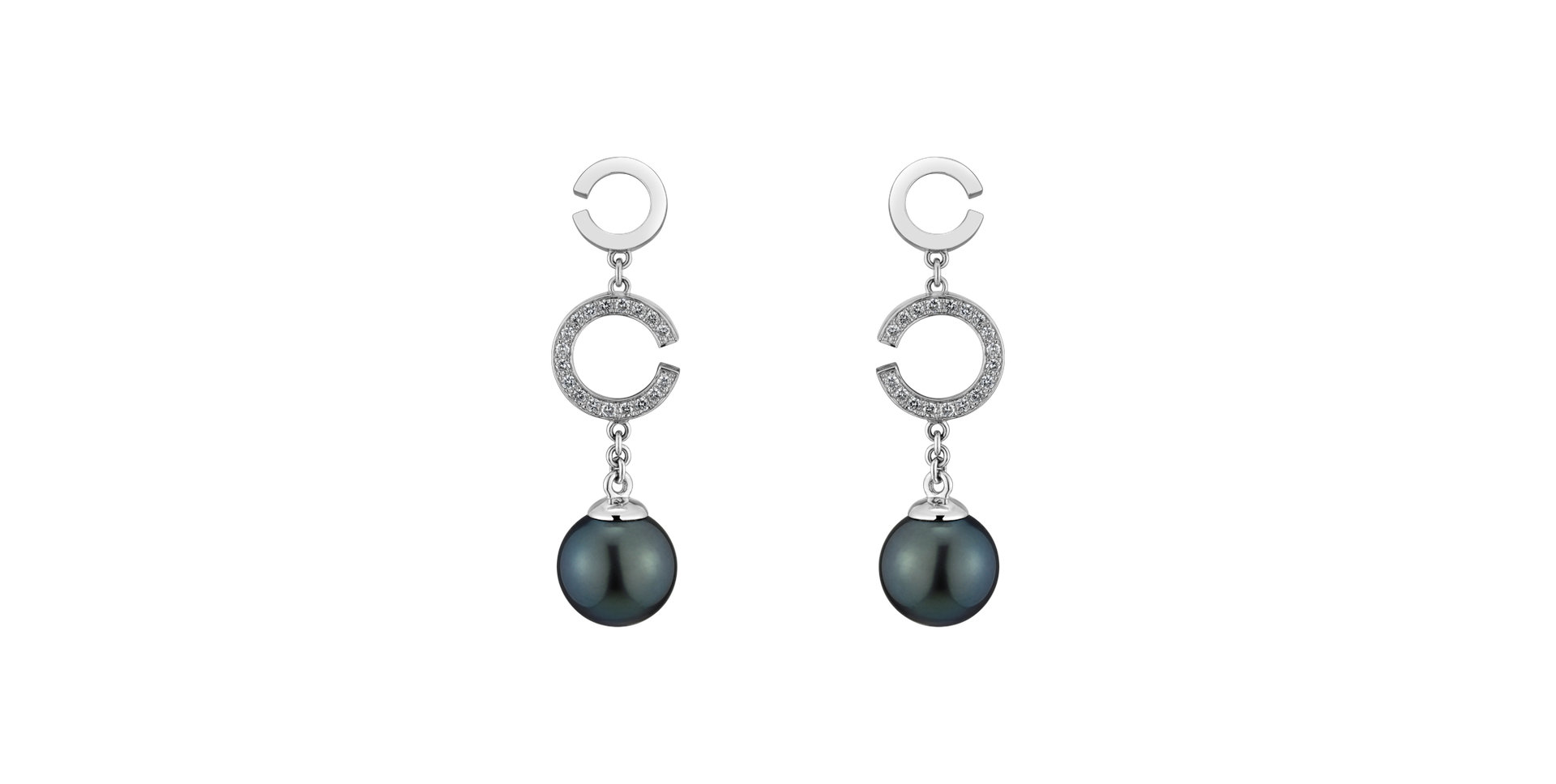 Náušnice s perlou a diamantmi Wondering Paradise