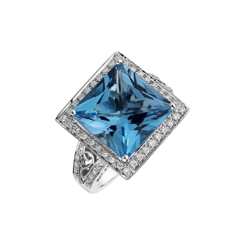 Prsteň s topásom a diamantmi Anastasia Dream