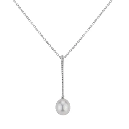Přívěsok s perlou a diamantmi Ocean Drop
