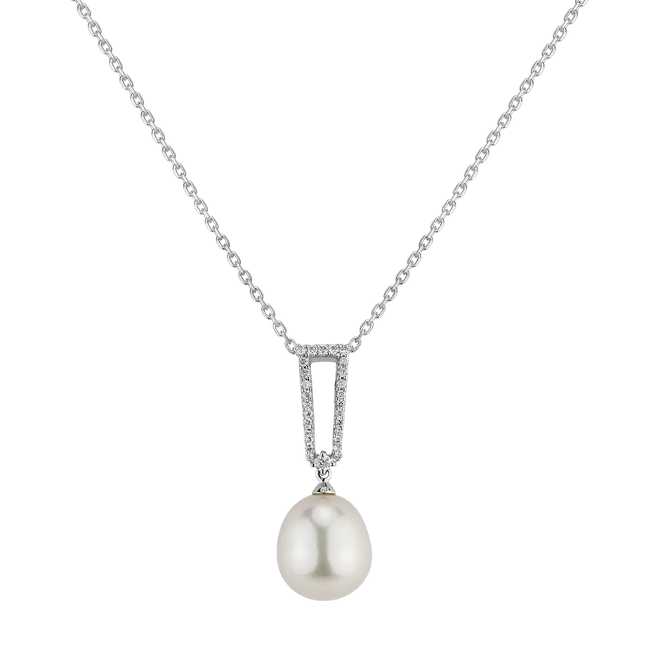 Přívěsok s perlou a diamantmi Lady Ocean
