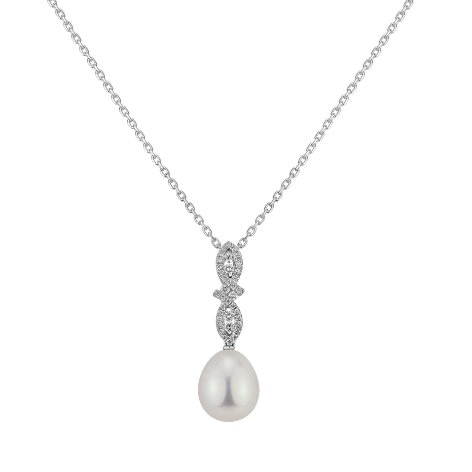 Přívěsok s perlou a diamantmi Pearl Eminence