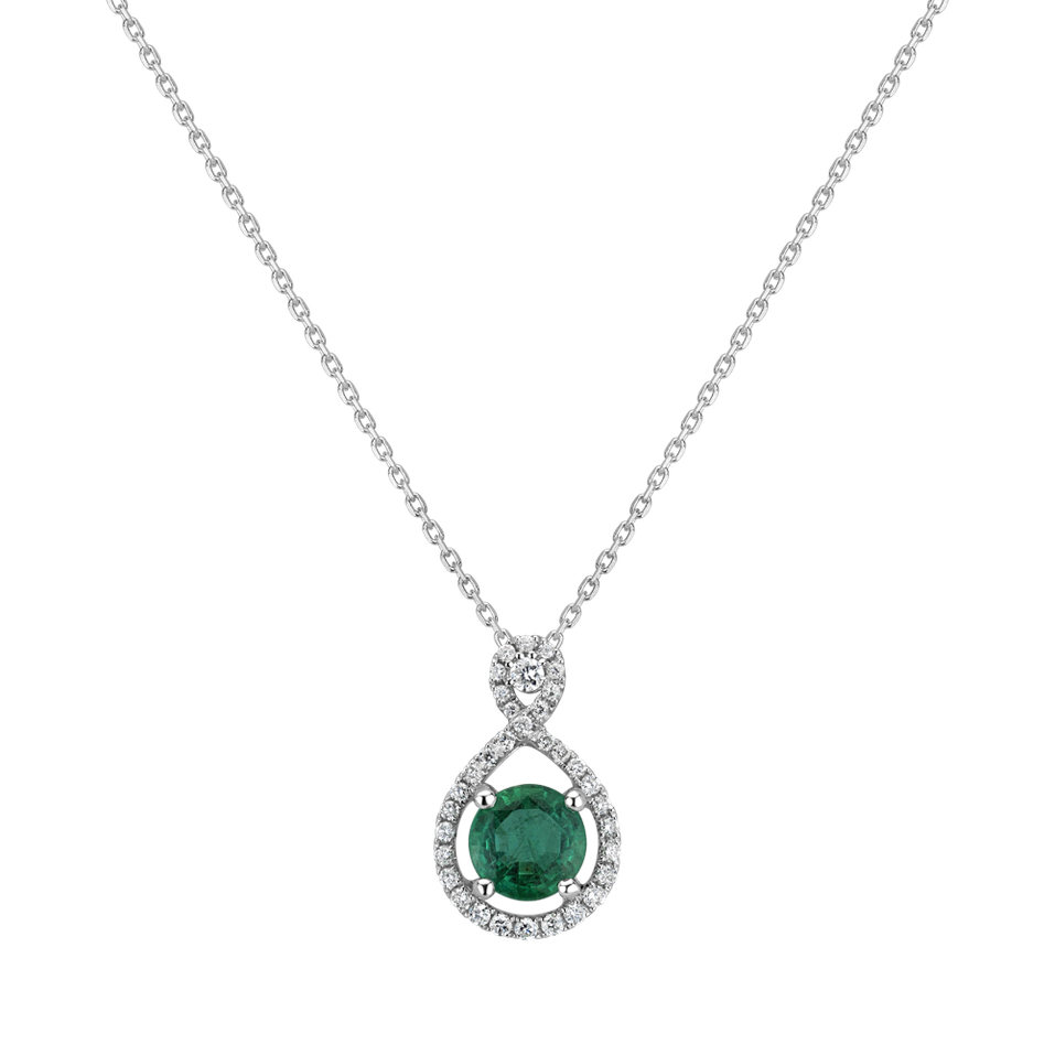 Přívěsok so smaragdom a diamantmi Cedric