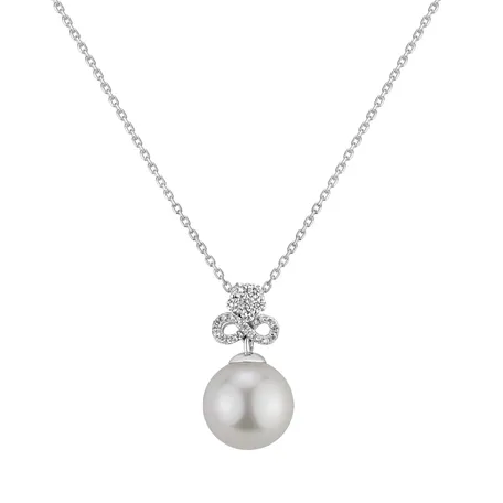 Přívěsok s perlou a diamantmi Graceful Queen