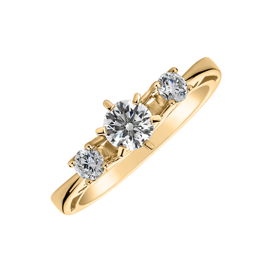 Prsteň s diamantmi Love Story