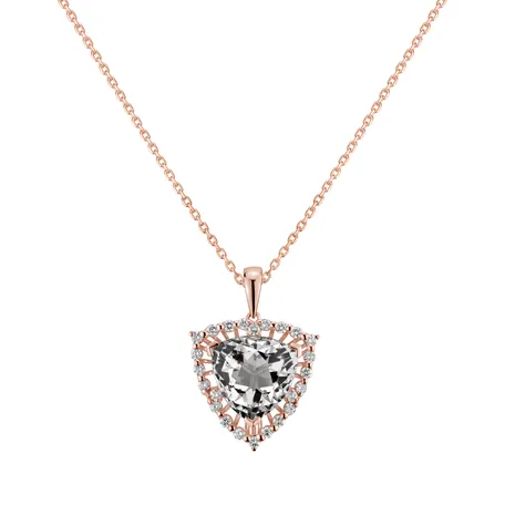 Přívěsok s topásom a diamantmi Deralf